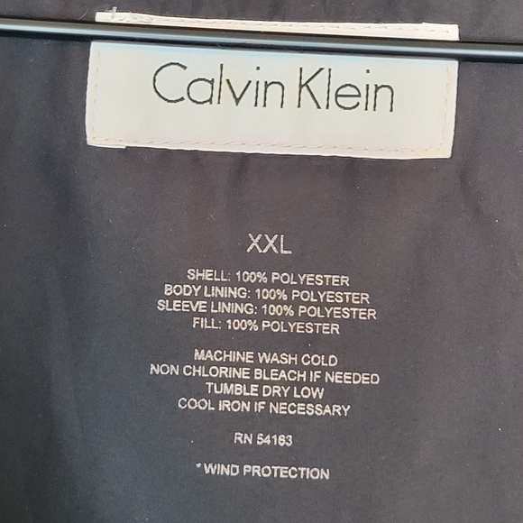 Calvin Klein Puffer Heavyweight Black Zip-Up Jacket With Pockets, Size XXL Mens - Picture 10 of 10